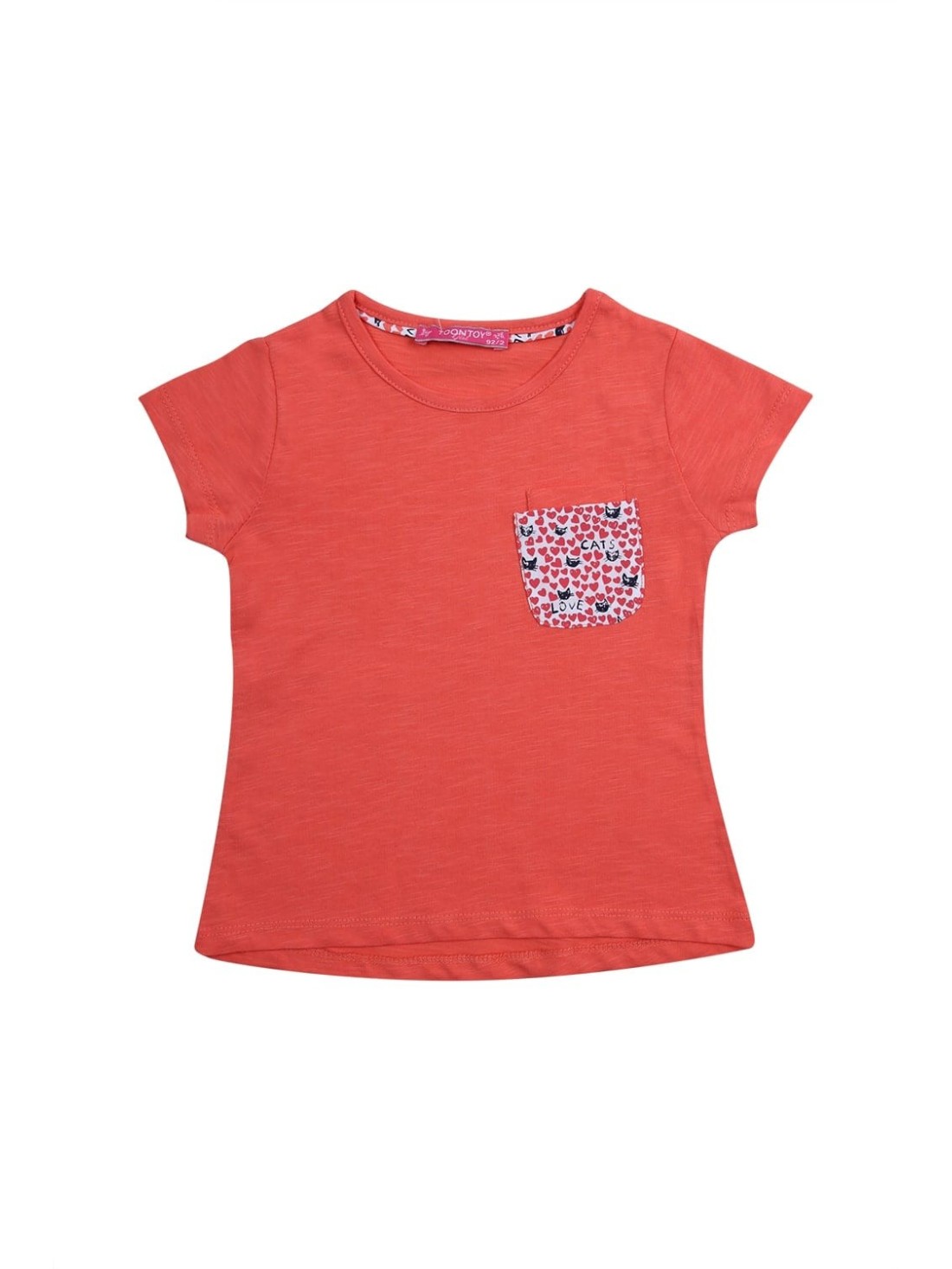 Coral blouse with pocket NDZ8107 - Online store - Boutique